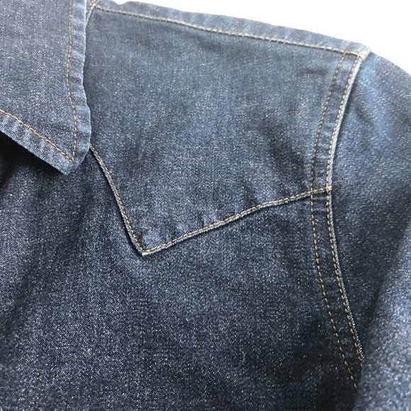 LEVI'S Red Tag Western Style Denim Shirt- Ladies Size Small- Interesting Details - Picture 4 of 6